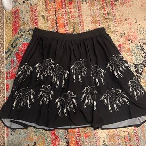 Sourpuss Tarantulas Black A-Line Skirt